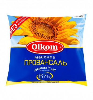 Майонез Olkom Провансаль 67% 450г