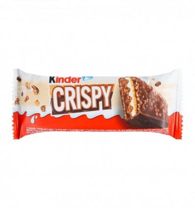 Вафли Kinder Crispy с какао-ореховой начинкой покрытые шоколадом 34г