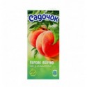 Сок Садочок Персик-яблоко с мякотью стерилизованный 0.95л