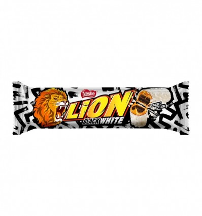 Батончик Lion Black&White со вкусом брауни мягкой карамелью 42г