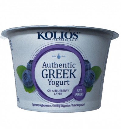 Йогурт Authentic Греческий 0% blueberry layer 150 г
