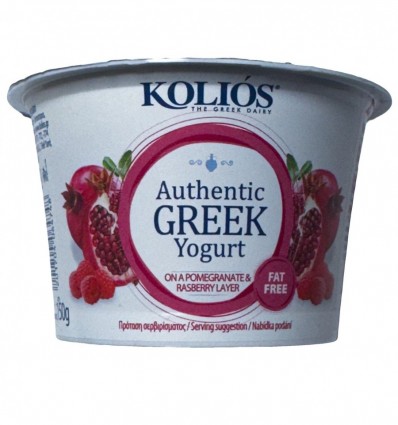 Йогурт Authentic Греческий 0% raspberry & pomegranate layer 150 г