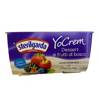 Йогурт Sterilgarda Alimentari Yo Crem дикие ягоды пастеризованные 2,9-3,3% 2 х 100г