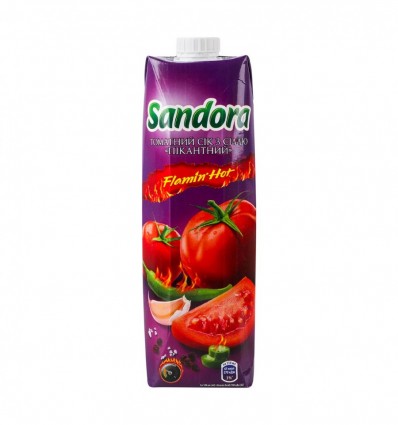 Сік Sandora Пікантний томатний з сіллю відновлений 0.95л