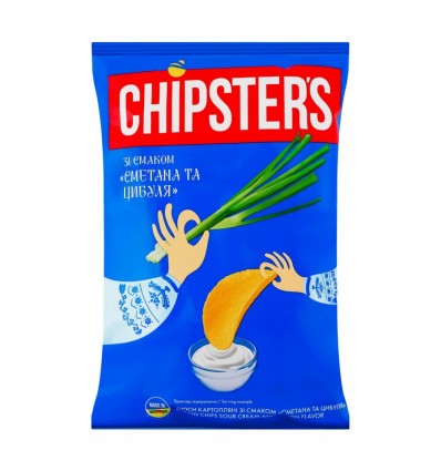 Чипси Chipster`s Сметана та цибуля картопляні 60г