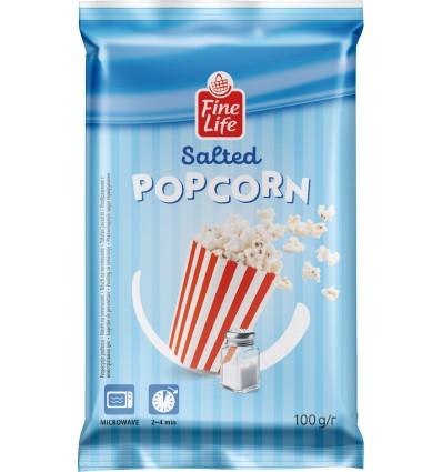 Попкорн Fine Life з сіллю 100 г
