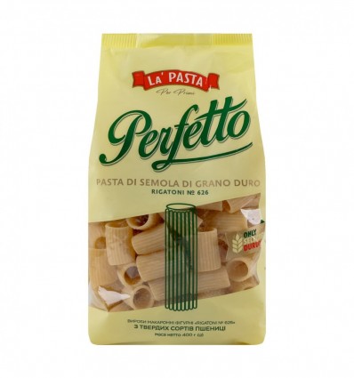 Вироби макаронні La` Pasta Per Primi Perfetto Rigatoni 400г