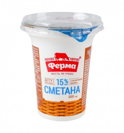 Сметана Ферма 15% 300г