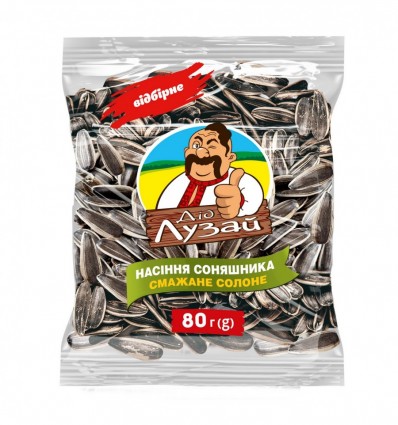 Насіння соняшника Дід Лузай смажене солоне 80г