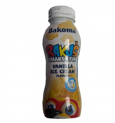 Напиток Bakoma молочный со вкусом ванили обогащен витаминами D B6 B12 1,5% 230г