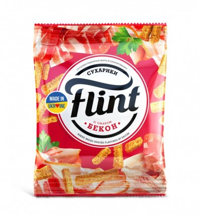Сухарики Flint Бекон пшенично-житні 60г