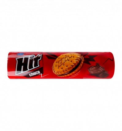 Печенье Hit Choco двухслойное с начинкой с ароматом шоколада 220г