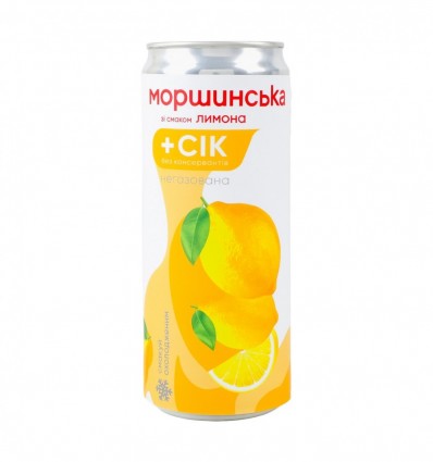 Напій безалкогольний Моршинська зі смаком лимона 12 х 0.33л