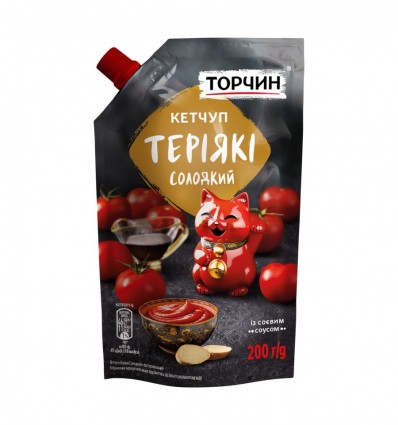 Кетчуп Торчин Теріякі солодкий пастеризований 200г