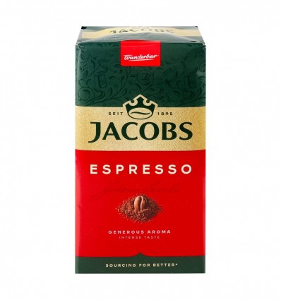 Кава Jacobs Espresso натуральна смажена мелена 450г