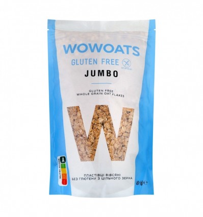 Пластівці вівсяні Wowoats Jumbo без глютену 450г