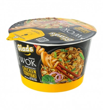 Локшина Glads Wok Chicken teriyaki швидкого приготування 95г