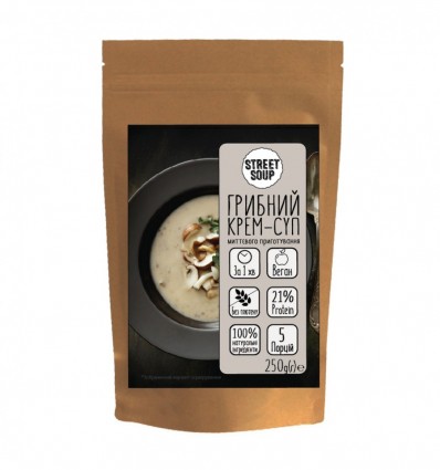 Крем-Суп Street Soup Грибний дой-пак 250г