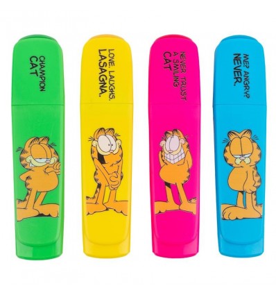 Маркер Highlighter Kite Garfield GF25-444, набор из 4-х цветов