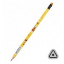 Карандаш графитный трехгранный с резинкой Kite Garfield GF25-046