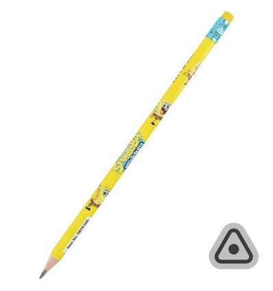 Карандаш графитный трехгранный с резинкой Kite Sponge Bob SB25-046