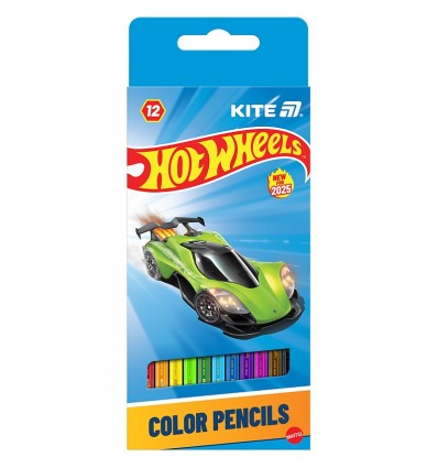 Карандаши цветные Kite Hot Wheels HW25-051, 12 шт