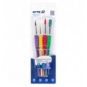 Набор кистей с гриппом Kite Creative K-334-1 (синтетика, круглые 2, 6, 10, плоский 12)