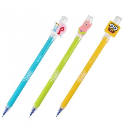 Ручка гелева "пиши-стирай" Kite Sponge Bob SB25-352, синя