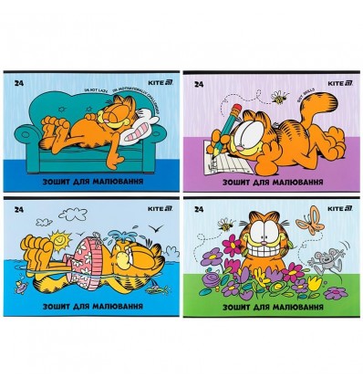 Зошит для малювання Kite Garfield GF25-242, 24 аркуші