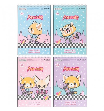 Зошит для малювання Kite Aggretsuko AR25-243, 30 аркушів