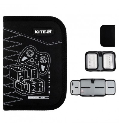 Пенал без наповнення Kite Player K25-622-6, 1 відділення, 2 відвороти
