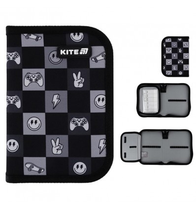 Пенал без наполнения Kite Game On K25-621-4, 1 отделение, 1 отворот