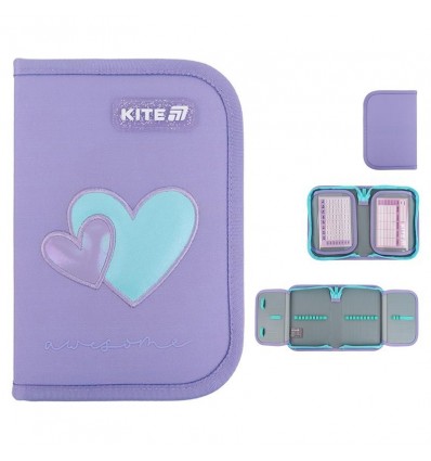 Пенал без наполнения Kite Awesome K25-622-5, 1 отделение, 2 отворота