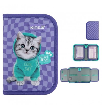 Пенал без наполнения Kite Studio Pets SP25-622-2, 1 отделение, 2 отворота