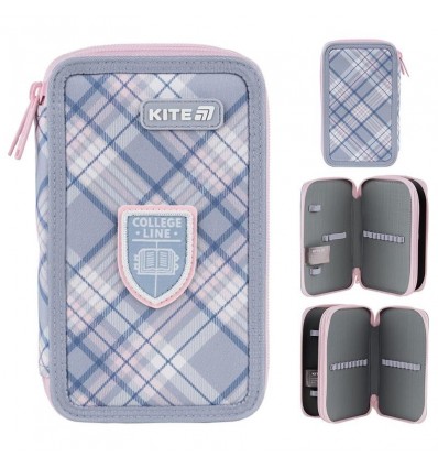 Пенал без наповнення Kite College Line Girl K25-623-1, 2 відділення