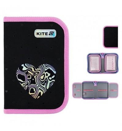 Пенал без наповнення Kite Love is K25-622-3, 1 відділення, 2 відвороти