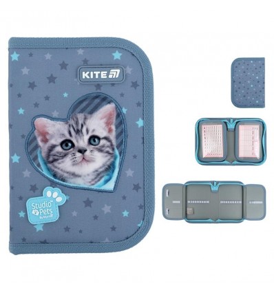 Пенал без наполнения Kite Studio Pets SP25-622-3, 1 отделение, 2 отворота