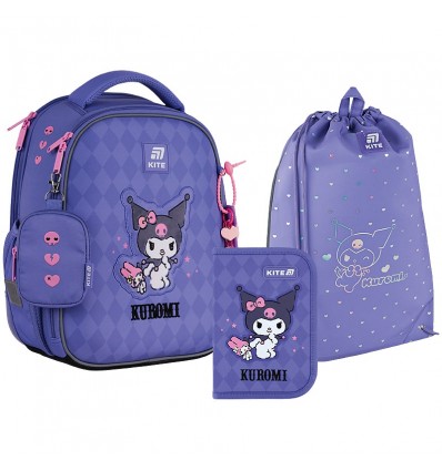Школьный набор Kite Education Kuromi SET_HK25-555S-2 (рюкзак, пенал, сумка)