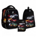 Школьный набор Kite Education Hot Wheels SET_HW25-555S (рюкзак, пенал, сумка)