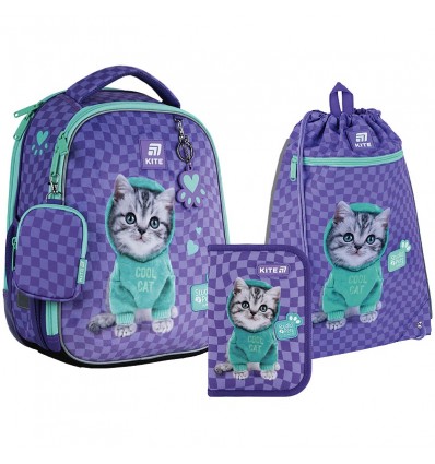 Школьный набор Kite Education Studio Pets SET_SP25-555S-2 (рюкзак, пенал, сумка)