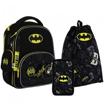 Школьный набор Kite Education DC Batman SET_DC25-556M (рюкзак, пенал, сумка)