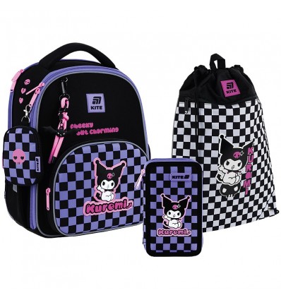 Школьный набор Kite Education Kuromi SET_HK25-556M (рюкзак, пенал, сумка)