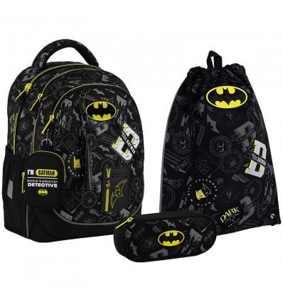 Школьный набор Kite Education DC Batman SET_DC25-700M (рюкзак, пенал, сумка)