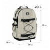 Рюкзак GoPack Education Teens GO25-186L-4, бежевый