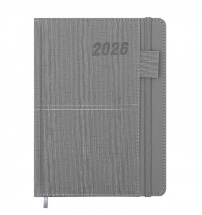 Ежедневник датированный 2026 FOREVER BM.21108-09, A5, серый, искусственная кожа/поролон