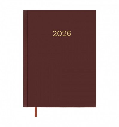 Ежедневник датированный 2026 MONOCHROME BM.2160-13, A5, бордовый