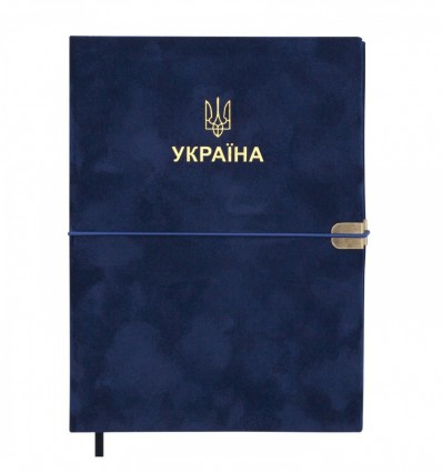 Ежедневник датированный 2026 PATRIOT VELOUR BM.21133-02, A5, синий, искусственная кожа