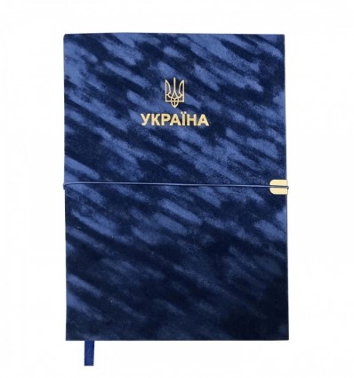 Ежедневник датированный 2026 PATRIOT VELOUR BM.2770-02, A4, синий, иск.кожа
