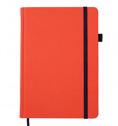 Блокнот деловой BRIGHT BM.295401-10, А5, 96 л., нелин., черная бумага, оранжевая, иск.кожа