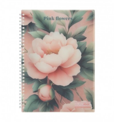 Тетрадь для записей ARABESKI BM.2586-10, B5, 80 л., клетка, пластиковая обложка, розовая